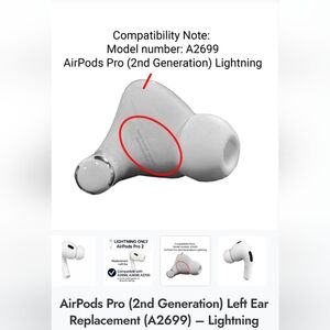 Apple Airpods Pro Left Ear Replacement Please Check Compatibility 2 Avoid Return